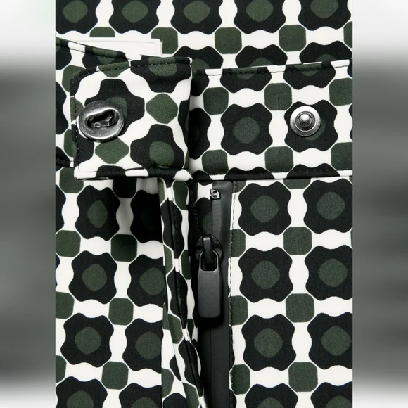 Zara Black & White Geometric Track Jacket And Pants (Set) - Picture 9 of 10